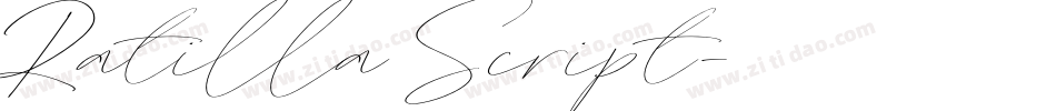 Ratilla Script字体转换